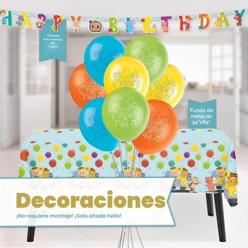 Miniatura 4 de CoComelon - Suministros para fiestas de cumpleaños de CoComelon Fondo de CoComelon Decoración de fiesta CoComelon para niñas y niños 1er 2do