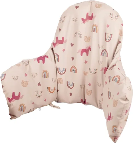Cojín para silla alta con funda para IKEA Antilop Bebés Niños Infantes Inflable y Reversible Cojín Inflable Integrado Rosa