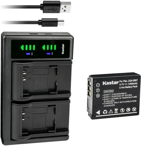 Miniatura 8 de Kastar CGA-S007 LTD2 Cargador de batería USB compatible con Panasonic CGA-S007 CGA-S007A CGA-S007A/1B CGA-S007E, CGR-S007, DMW-BCD10, Panasonic