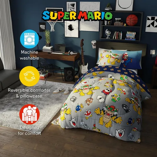Miniatura 458 de Franco - Juego de edredón y sábanas supersuaves con funda, para niños, 7 piezas, tamaño matrimonial, Five Nights At Freddy's Cinco noches en Freddy's