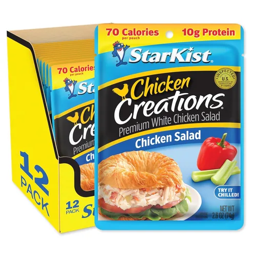 Miniatura 136 de StarKist Chicken Creations BOLD - Bolsa estilo búfalo (5 onzas, 12 unidades) Carne blanca totalmente cocida con alto contenido de proteínas, sin