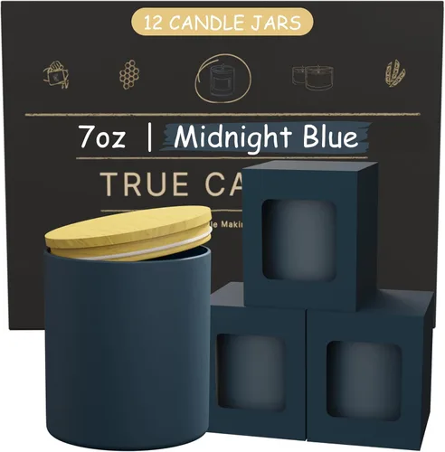 Miniatura 12 de Frascos 14 oz - Frascos de vela vacíos para hacer velas - Envase de vela a granel - Frascos de vela de vidrio con tapas - Recipientes de vela