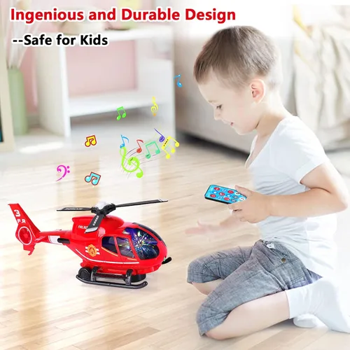 Miniatura 4 de ele ELEOPTION Avión de Juguete con Control Remoto por Infrarrojos Juguetes de Helicóptero con Luces y Música Juguetes de Aeroplano para Niños