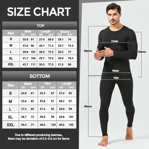 Miniatura 6 de UNIQUEBLLA - Conjunto de ropa interior térmica para hombre, capa base térmica, parte inferior para clima frío