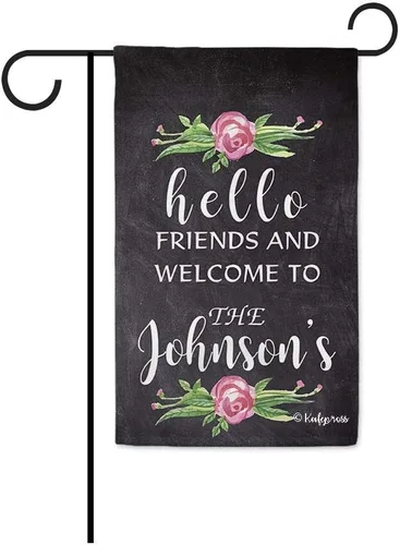 Miniatura 25 de Welcome Style Initial Garden Flag Snowflake Decor Customized Your Last Name 12.5X18 Inch Print Double Sided