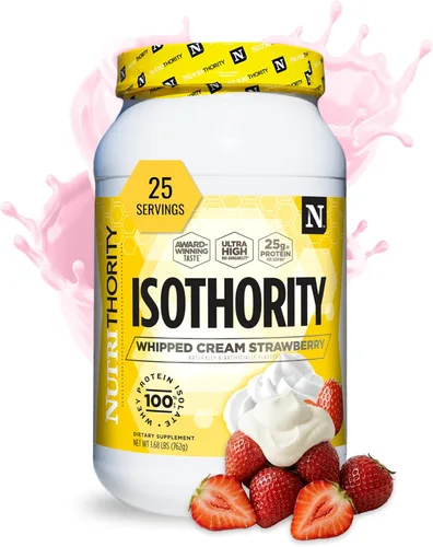 Miniatura 14 de Nutrithority - Polvo de proteína de suero aislado Isothority con proteína ultraabsorbible y BCAA para construir músculo y acelerar la recuperación