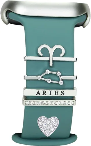Miniatura 16 de Abalorios de Correa de Reloj Decorativos de 12 Constelaciones para Mujeres Compatibles con Apple Watch de 38 mm, 40 mm, 41 mm, 42 mm, 44 mm, 45 mm