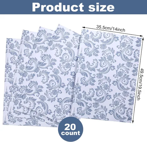 Miniatura 2 de Eersida 20 hojas de 14 x 19.5 pulgadas, forros de cajones perfumados para aparadores, revestimientos de cajones fragantes no adhesivos