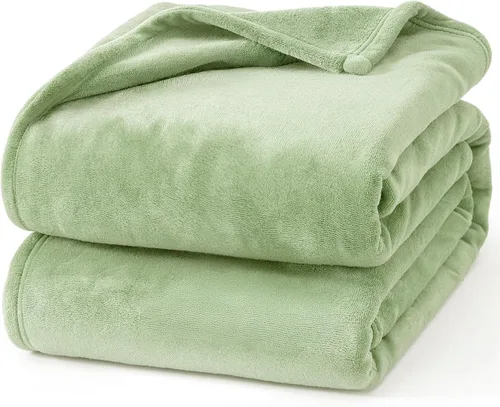 Miniatura 34 de Hansleep Manta de forro polar para sofá beige, súper suave manta de franela esponjosa y acogedora para todas las estaciones, beige, manta de 50x60