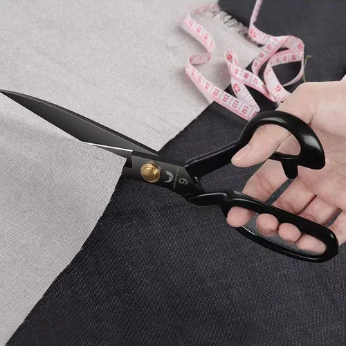 Miniatura 5 de Tijeras de tela de 9 pulgadas, tijeras de costura profesional afiladas para sastre de cuero, tijeras de sastre de acero de alto carbono japonesas