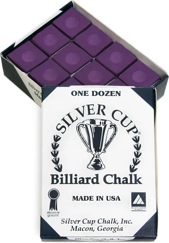 Miniatura 6 de Silver Cup caja de gis para tacos de pool/billar, 12 cubos. Azul