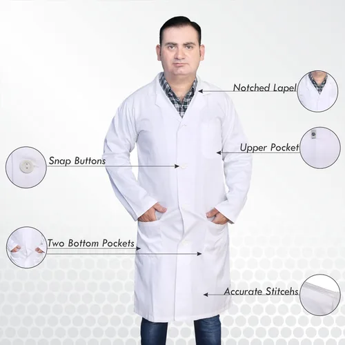 Miniatura 2 de DR Uniforms - Abrigo de laboratorio de algodón, unisex, color blanco, para estudiantes y médicos