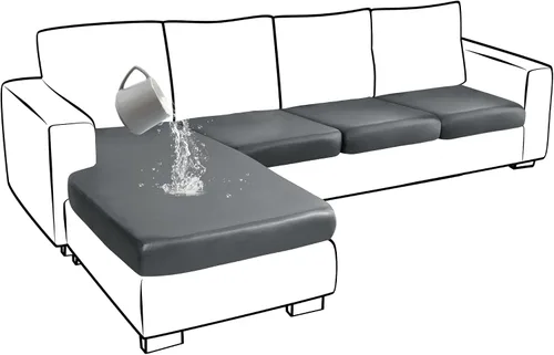 Miniatura 50 de Yates Home Funda de cojín de piel sintética para sofá, impermeable, elástica, para asiento de caravana, sofá biplaza, protector de muebles, funda