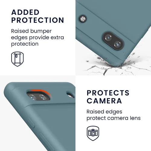 Miniatura 227 de kwmobile Funda Compatible con Google Pixel 6 Pro - Funda de teléfono de silicona TPU con acabado suave - Azul Arrecife