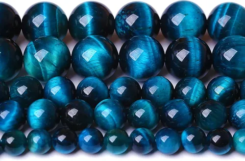 Miniatura 56 de 4MM 86 piezas cuentas sueltas de calcedonia azul aguamarina para hacer joyas, pulseras, collares Aguamarina azul