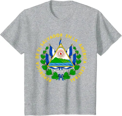 Miniatura 54 de Camiseta con diseño de emblema de la bandera de El Salvador
