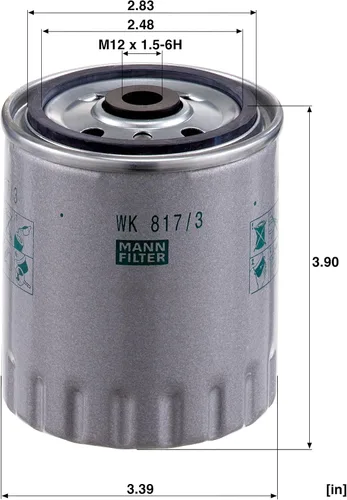 Miniatura 5 de MANN-FILTER WK 817/3 X Filtro de combustible