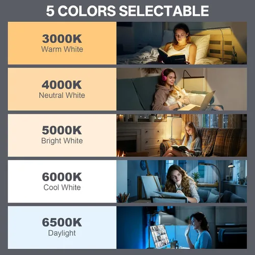 Miniatura 5 de Kary Lámpara de escritorio LED con base, luz de arquitecto para el cuidado de los ojos para la oficina en casa, lámpara de tareas de 12 W con cuello