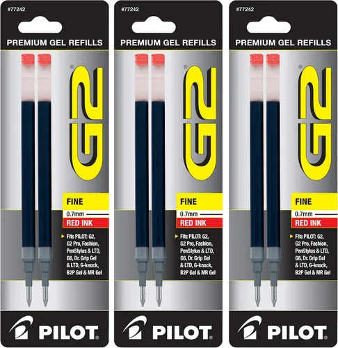Miniatura 5 de Pilot, G2 - Recambios de tinta de gel, punta fina de 0.028 in, color negro, paquete de 6