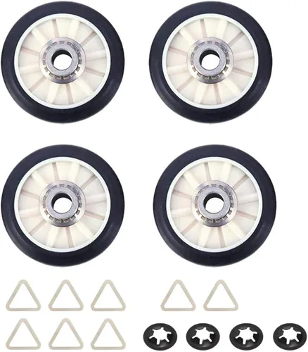 Paquete de 4 rodillos de tambor de secadora 349241T repuesto para Whirlpool, Kenmore, Sears 3397590 AP3098345 349241 3397588 337089