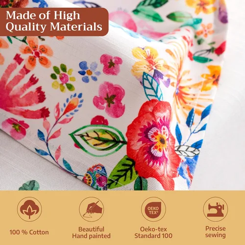 Miniatura 3 de Maison d' Hermine Happy Florals - Juego de 4 servilletas 100% algodón suave y cómodo perfectas para cenas familiares, bodas, fiestas de cóctel, 063