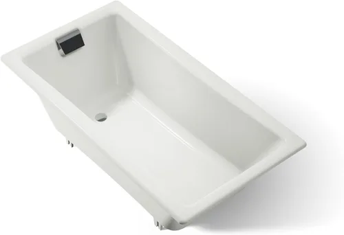 Miniatura 14 de KOHLER 850-0 Tea-for-Two - Bañera de hierro fundido de 60 x 32 pulgadas, para alcoba o empotrada, diseño espacioso, superficie antideslizante