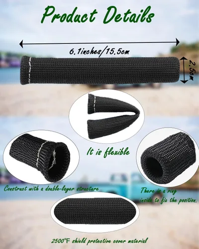 Miniatura 3 de Protector de Botas de Cable de Bujía - 8 PIEZAS 2500° Protector Térmico de Cable de Bujía, Funda de Protección Térmica de Bujía de 6 Pulgadas
