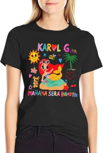 Miniatura 3 de Karols G Shirt Mananas seras Bonitos Camiseta para Mujer