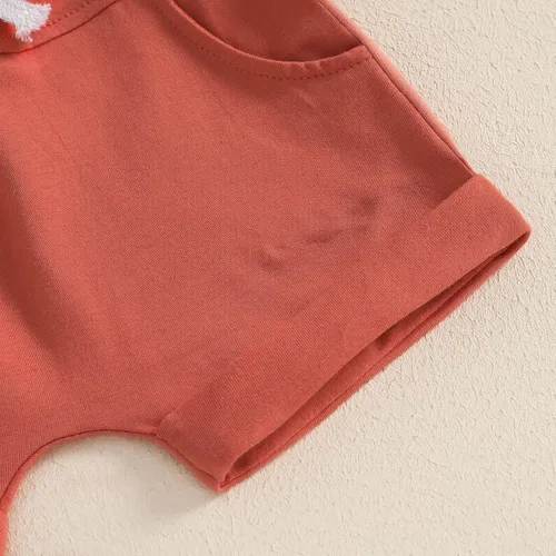 Miniatura 69 de Ropa de bebé niño sin mangas + pantalones cortos con estampado a rayas con bolsillos, 2 piezas de trajes de verano