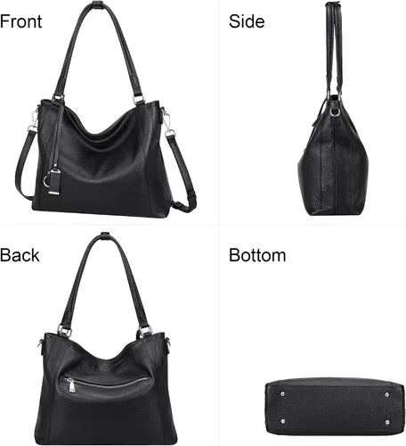 Miniatura 27 de Over Earth Genuine Leather Purses for Women Large Hobo Bags Lady Shoulder Handbags with Detachable Strap