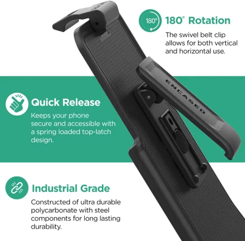 Miniatura 4 de Falcon - Funda diseñada para Samsung Galaxy A13 5G con protector de pantalla de vidrio templado y funda de clip para cinturón, funda protectora