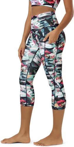 Miniatura 79 de ODODOS - Leggings capri de cintura alta para mujer con bolsillos, control de abdomen, no se transparentan, para entrenamiento atlético, running