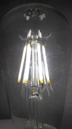 Miniatura 2 de 12Vmonster DC 12 voltios 6 vatios blanco frío 6000k LED Edison filamento A19 A60 bombilla E26 E27 lámpara base media DC 12 V 24 V 36 V batería solar