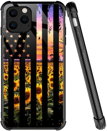 Miniatura 48 de ZHEGAILIAN Funda compatible con iPhone 7/8 Plus, funda de vidrio orgánico para niñas, mujeres y hombres, diseño de cuatro esquinas, antiarañazos, a