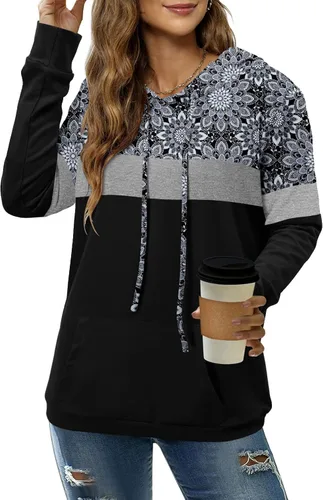 Miniatura 2 de Angerella - Suéteres con capucha para mujer diseño con estampado de camuflaje y leopardo con cordón ajustable y bolsillo