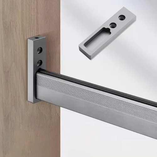 Aluminio Armario De Ropa De Barra, Barra De Armario Armario De Ropa De Barra, Barra De Armario Gris Dorado, Barra De Colgador De Pared Con Soportes