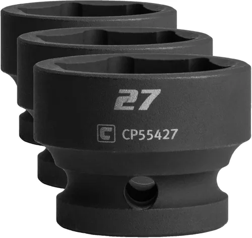 Miniatura 13 de Capri Tools - Llave de vaso de impacto corto de 27 mm, 1/2 pulg. de conducción, 6 puntos, métrica