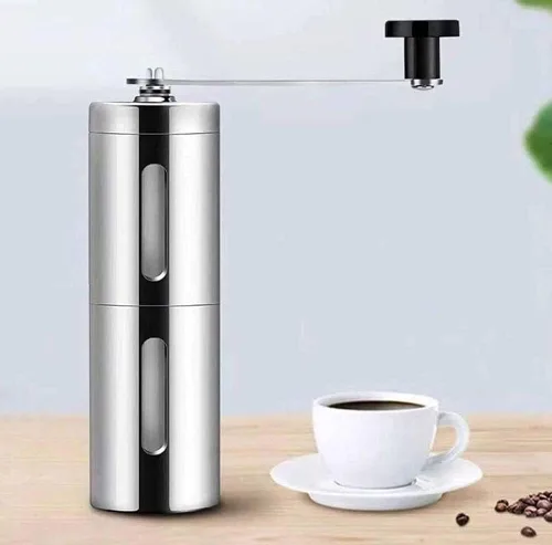 Miniatura 2 de TOEWOE Molinillo de café manual, molinillo de café manual de acero inoxidable, rebabas cónicas de cerámica de ajuste ajustable, molinillo de granos