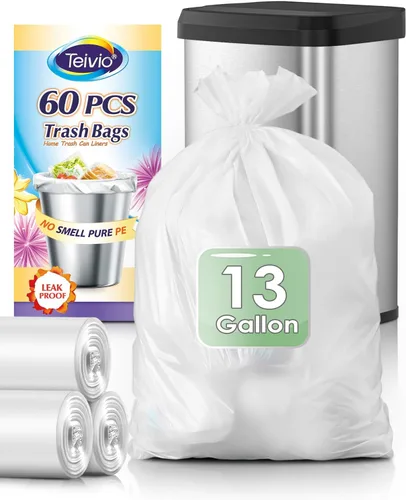 Miniatura 48 de Bolsas de basura fuertes de 1.2 galones, 220 unidades, bolsas de basura para baño, bolsas de plástico pequeñas para la oficina en casa, cocina, se