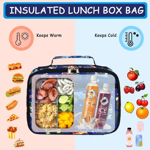 Miniatura 122 de CAMTOP - Conjunto de mochila y lonchera con estampados divertidos para niños de preescolar y primaria), Y0058-2