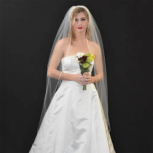 Miniatura 6 de azaleas Velo de novia con peine de 1 nivel simple de tul suave para novia