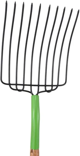 Miniatura 2 de AMES 2826300 Tenedor de acero soldado de 10 dientes con mango de madera dura, 61 pulgadas