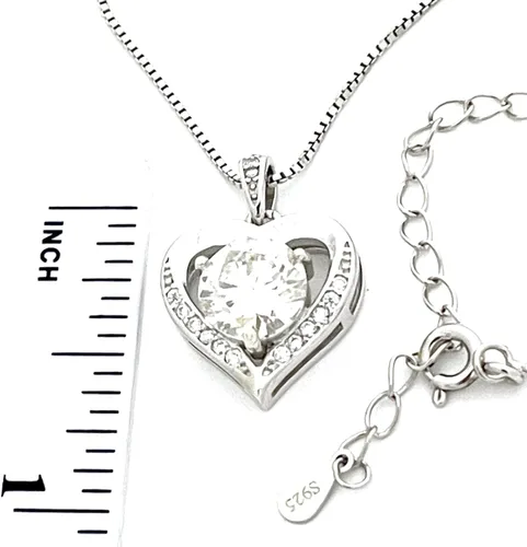 Miniatura 12 de Hecho a mano de 2.8 quilates de diamantes y rubí natural collar con colgante de corazón para mujer, collar de corazón natural, regalo para ella