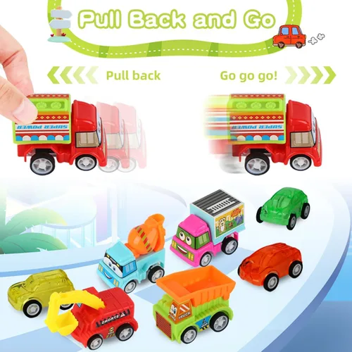 Miniatura 6 de Bombas de baño para niños con juguetes sorpresa en el interior, paquete de 6 bombas de baño de regalo con vehículos de tracción trasera, juego