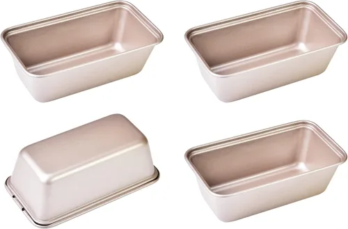 Miniatura 8 de 2 mini moldes para pan de plátano de 6 pulgadas, sartén antiadherente para hornear, juego de 2 utensilios para hornear de acero al carbono, mini