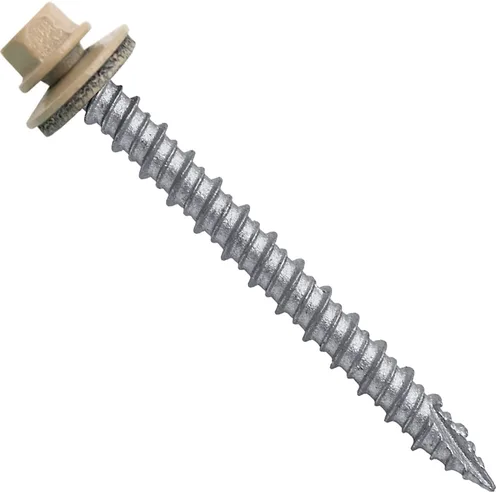 Miniatura 27 de Brite - Tornillos para techos de metal blanco (10 x 2 unidades), cabezal de arandela hexagonal, arranque automático/roscado, arandela EPDM, 3 x 250