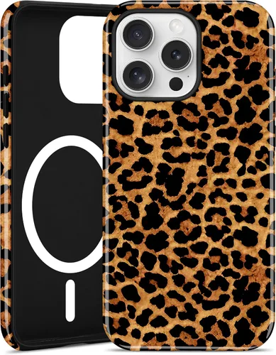 Miniatura 26 de Jusy Compatible con MagSafe Brown Tortoise Shell Print Phone Case para iPhone 7/8/SE, funda protectora magnética de lujo de TPU suave