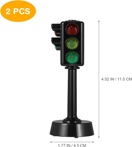 Miniatura 3 de NUOBESTY Juguete de semáforo para niños, modelo de luz de tráfico, juguetes de educación temprana para niños pequeños, paquete de 2