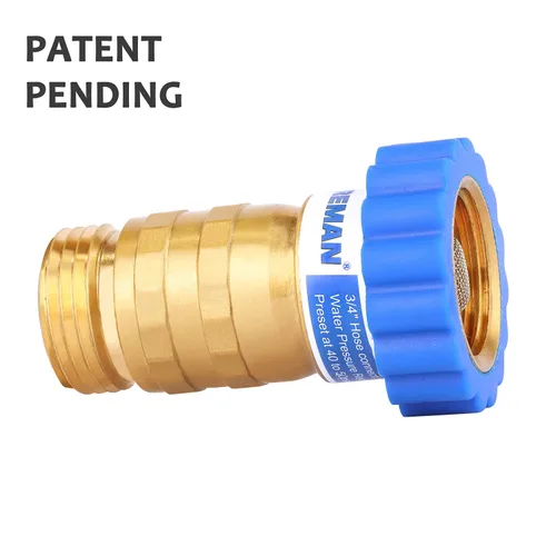 Miniatura 2 de MEASUREMAN Latón sin plomo, regulador de presión de agua, 2 piezas, reductor de presión para cámper, remolque, RV, jardín, sistema de plomería