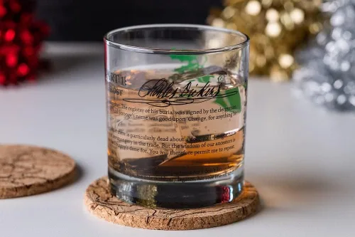 Miniatura 4 de Well Told Classic Literature Rocks Glass – A Christmas Carol por Charles Dickens – Vaso de whisky a la antigua moda para los amantes de los libros